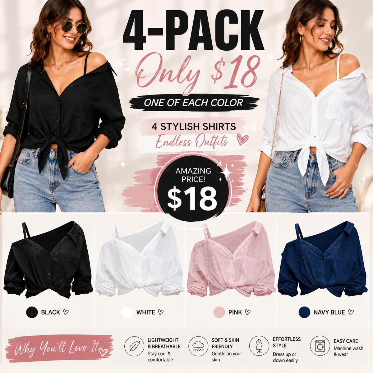 Spring Summer Asymmetric Cold Shoulder Blouse Women