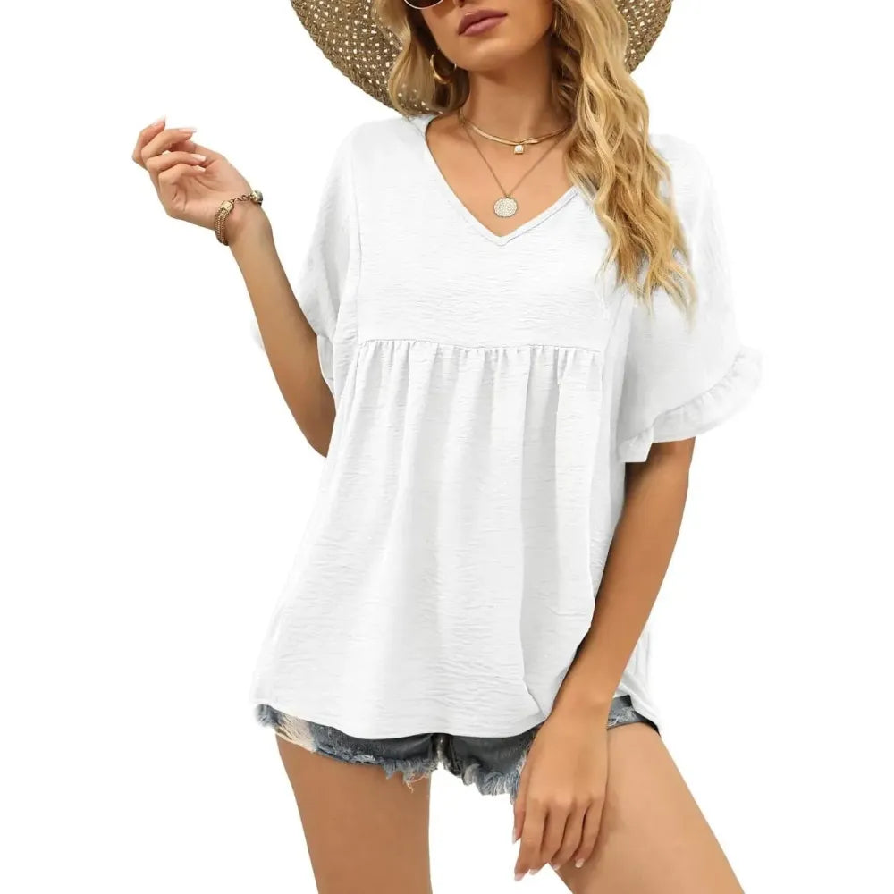 Babydoll Loose Fit Peplum Tops