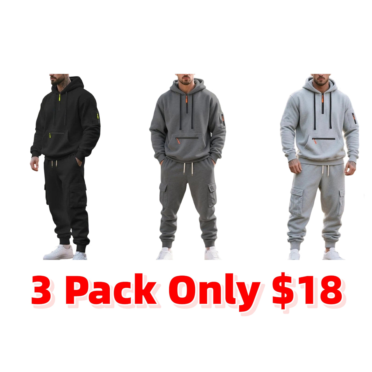 Men's Fleece Lined Casual Set