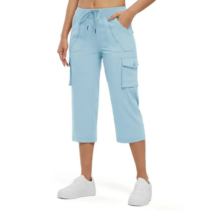 Women's Lightweight Capris Hiking Pants 6 Pockets
