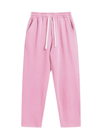 Men's Regular Fit Solid Drawstring Waist Sweatpants