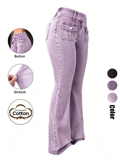 Women's Pocket Stretchy Jeans