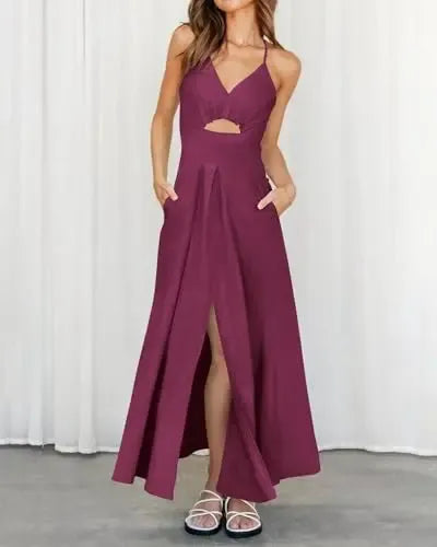 Women's 2026 Summer Sleeveless Spaghetti Strap Maxi Dress
