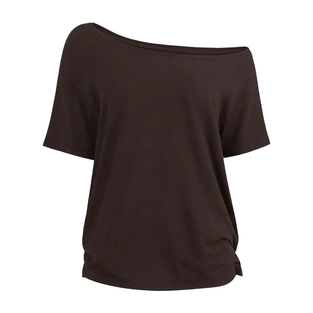 Women's Solid-Color Versatile Short-Sleeve Top