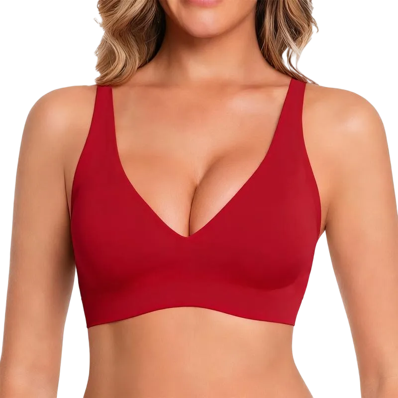 Women's Wireless Seamless Jelly Bra Deep V