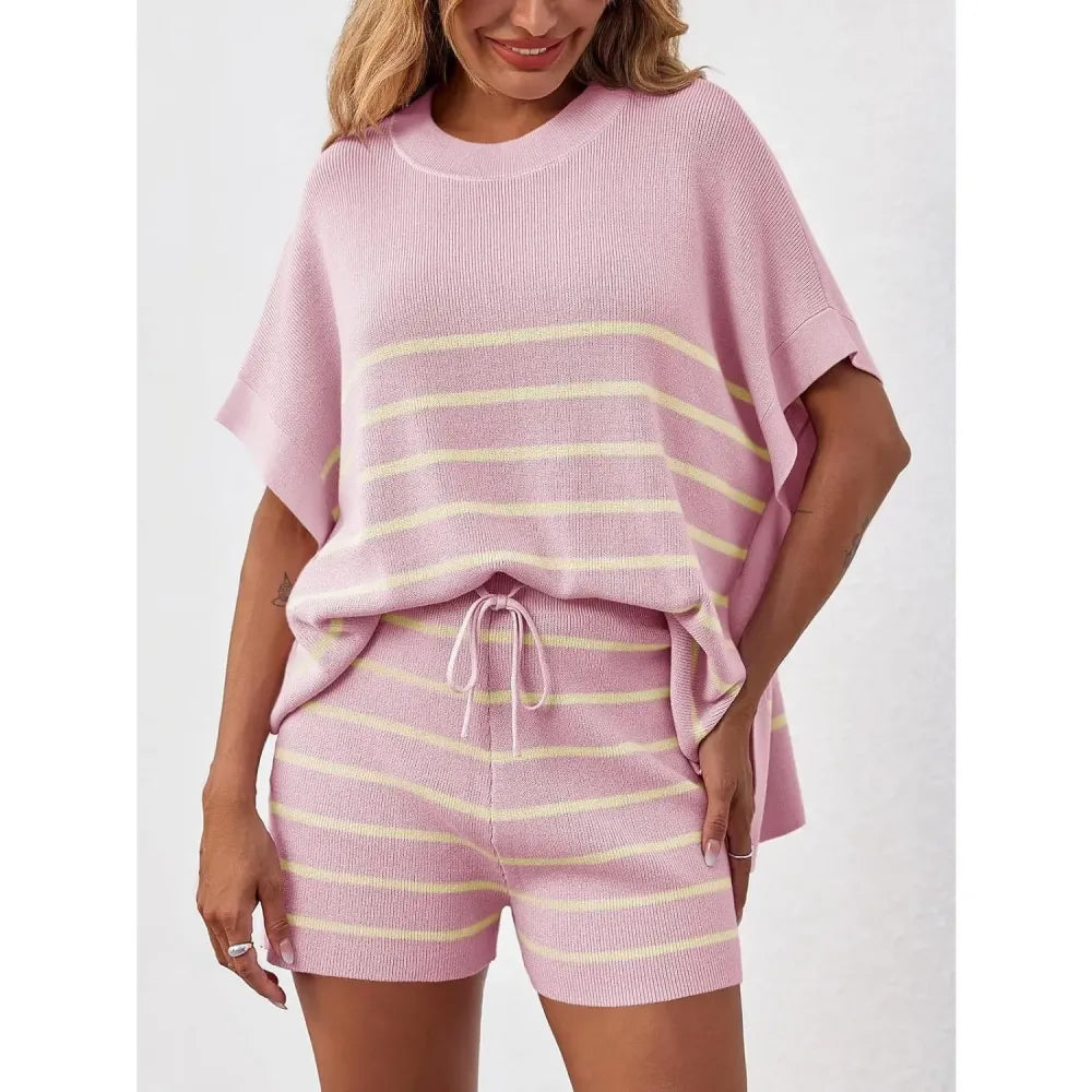 Women's Striped 2 Piece Outfits