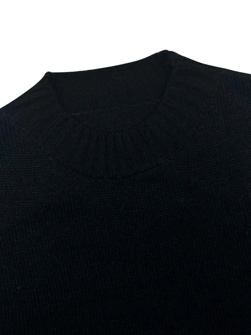 Striped Patchwork Print Batwing Sleeve Split Hem Sweater