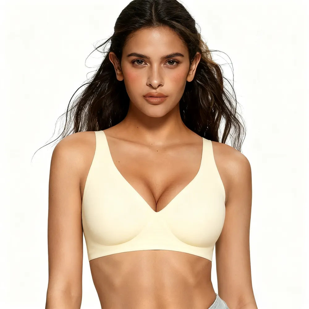 Women Wireless Seamless Bras Deep V No Underwire Push Up Bras