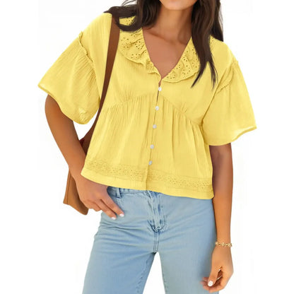 Women's Cropped Babydoll Tops