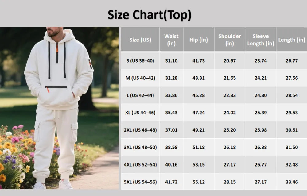 Men's Fleece Lined Casual Set