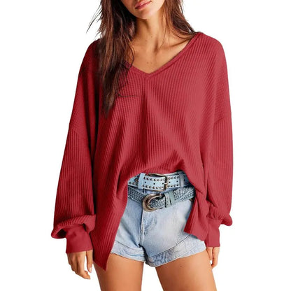 Womens Waffle Knit Tops