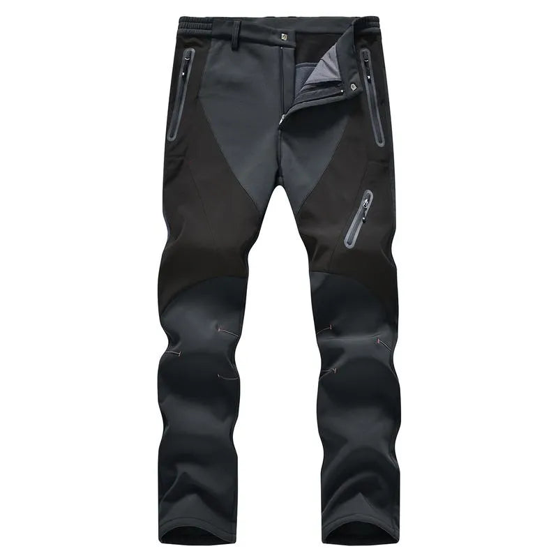 Men's Waterproof Pants Insulated Cold weather Hiking Winter Snow Ski Softshell Outdoor Pants