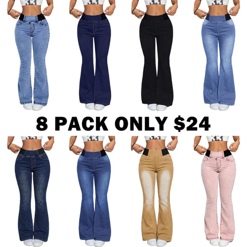 Y2K 2026 Women's Back Shirred Jeans