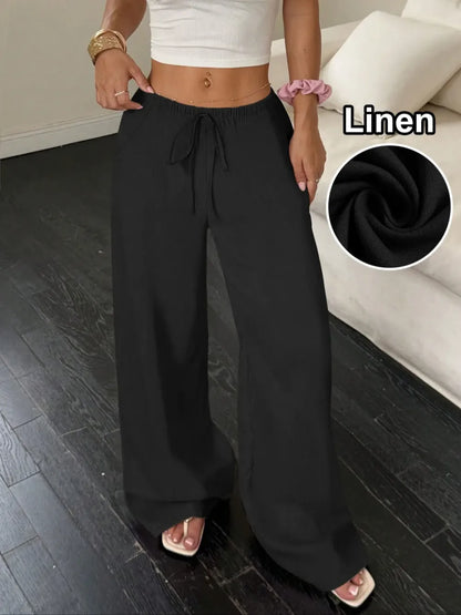 Women's Linen Wide Leg Pants