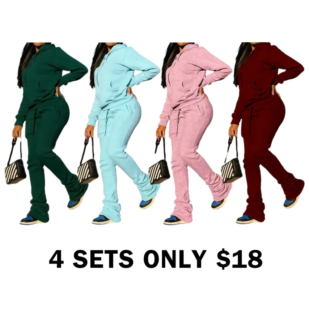 Womens Sweatshirt 2 Piece Pants Set