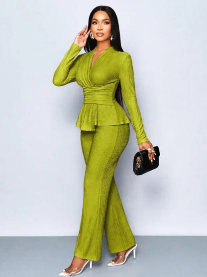 Women's Asymmetrical Hem Two-Piece Outfits