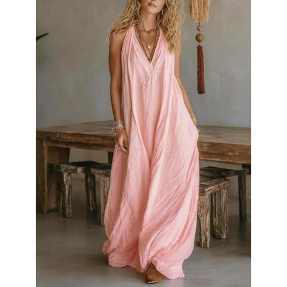 Casual Sleeveless Hollow Holiday Jumpsuit