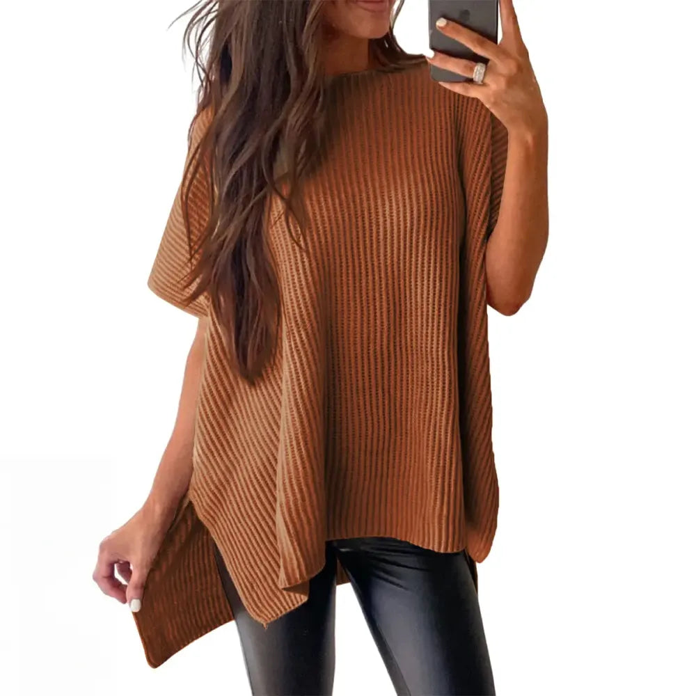 Oversized Cozy Ribbed Knit Top