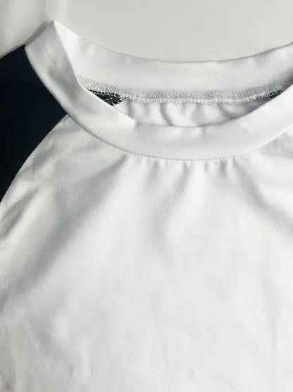 Round Neck Long Sleeve Color Block T-Shirt with Ruffled Flare Pants Set