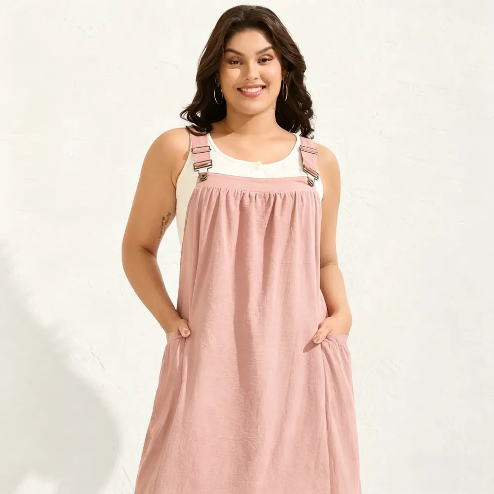 Cotton Pinafore Overall Dress
