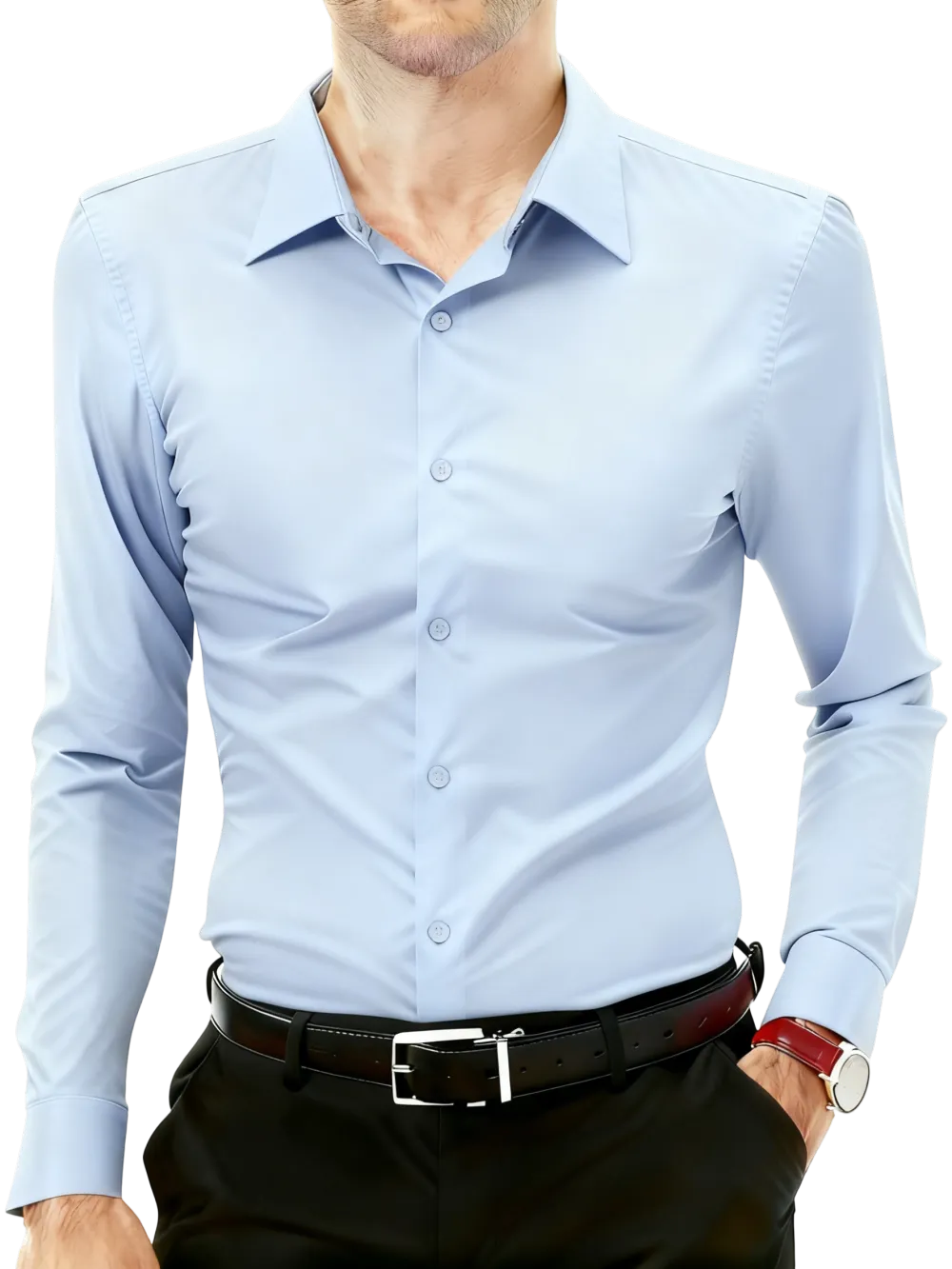 Men's 16-Way Stretch Slim Fit Long Sleeve Button Down Shirts