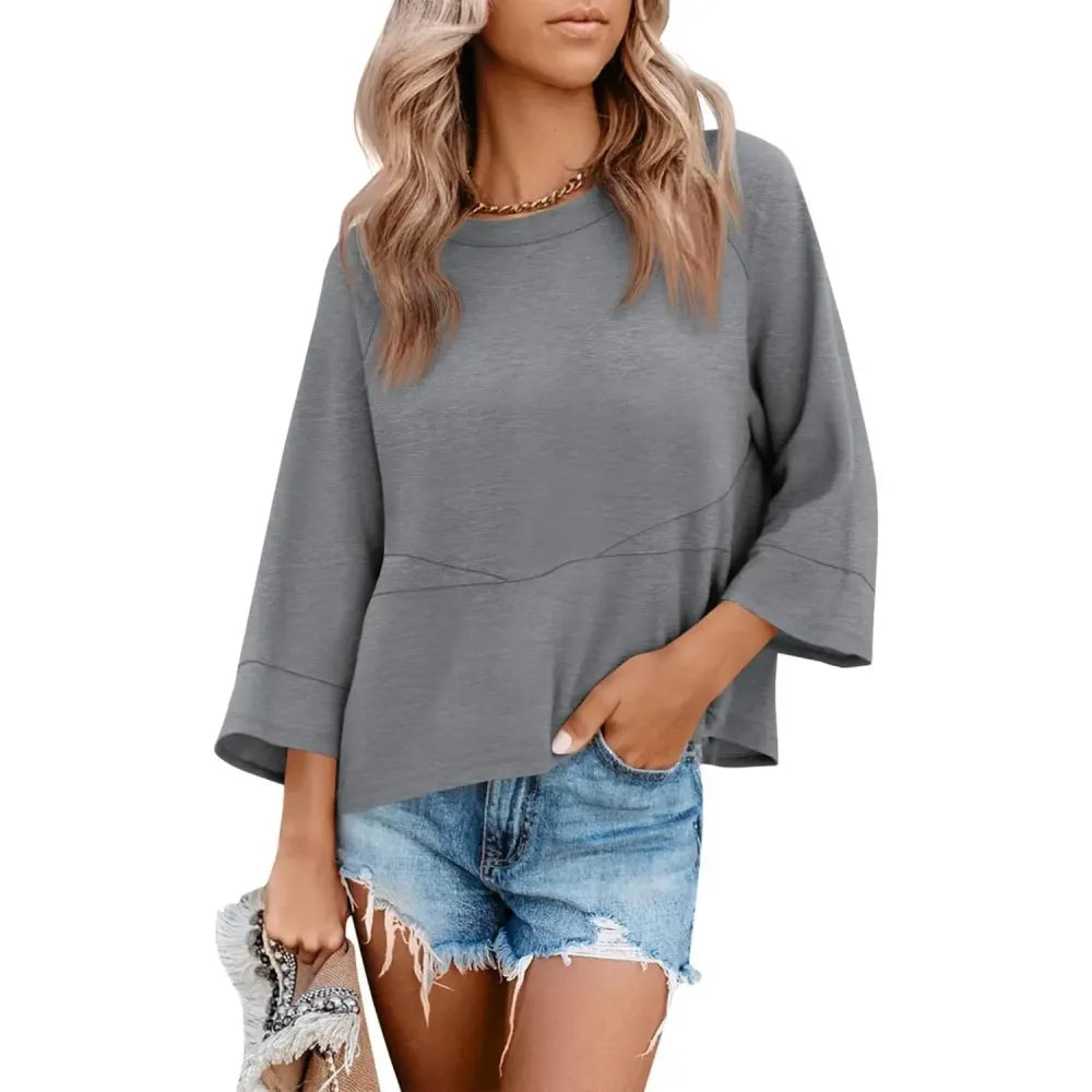 3/4 Batwing Sleeve Tops