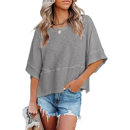 Women's Casual Batwing Half Sleeve T-Shirts
