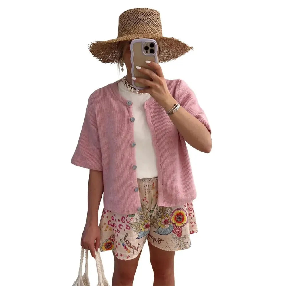 Women's Short Sleeve Cardigan