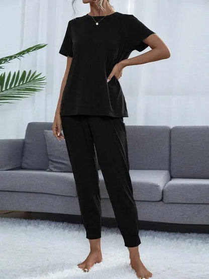 Women's Comfortable Solid Color Lounge Set