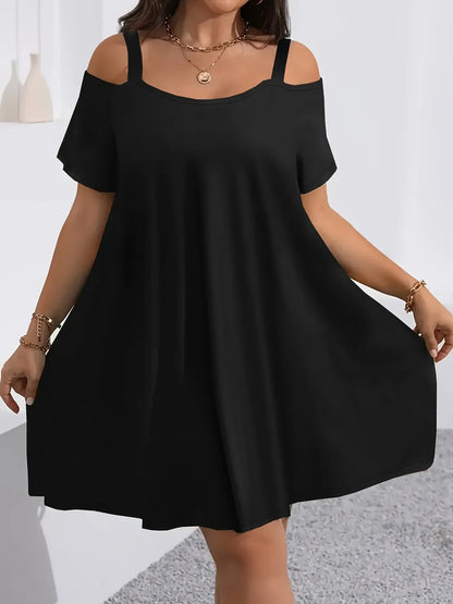 Plus Size Women's Casual Midi Dress