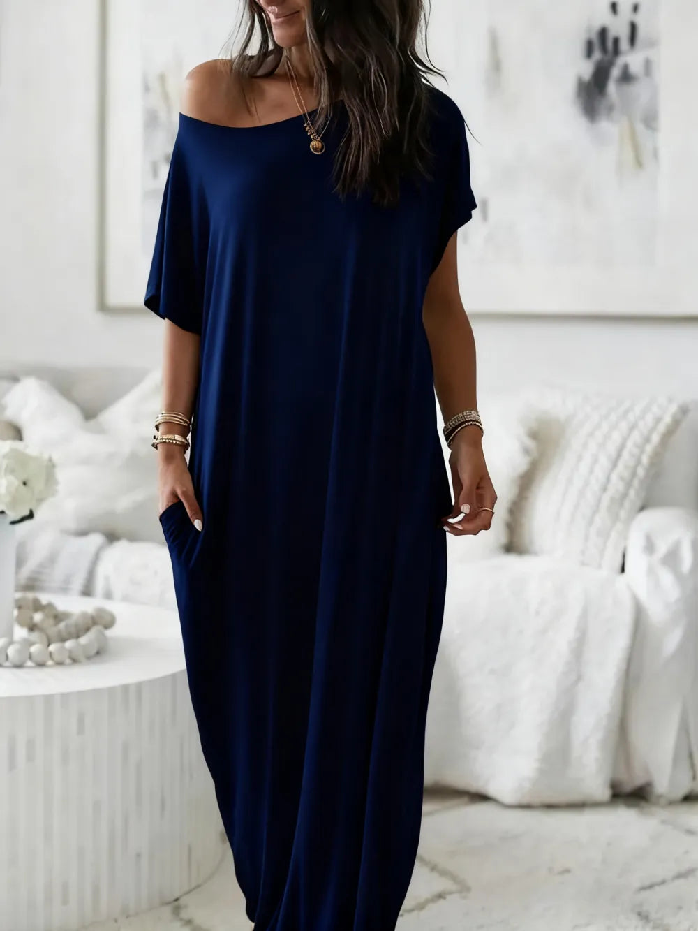 Batwing Sleeve Lounge Dress