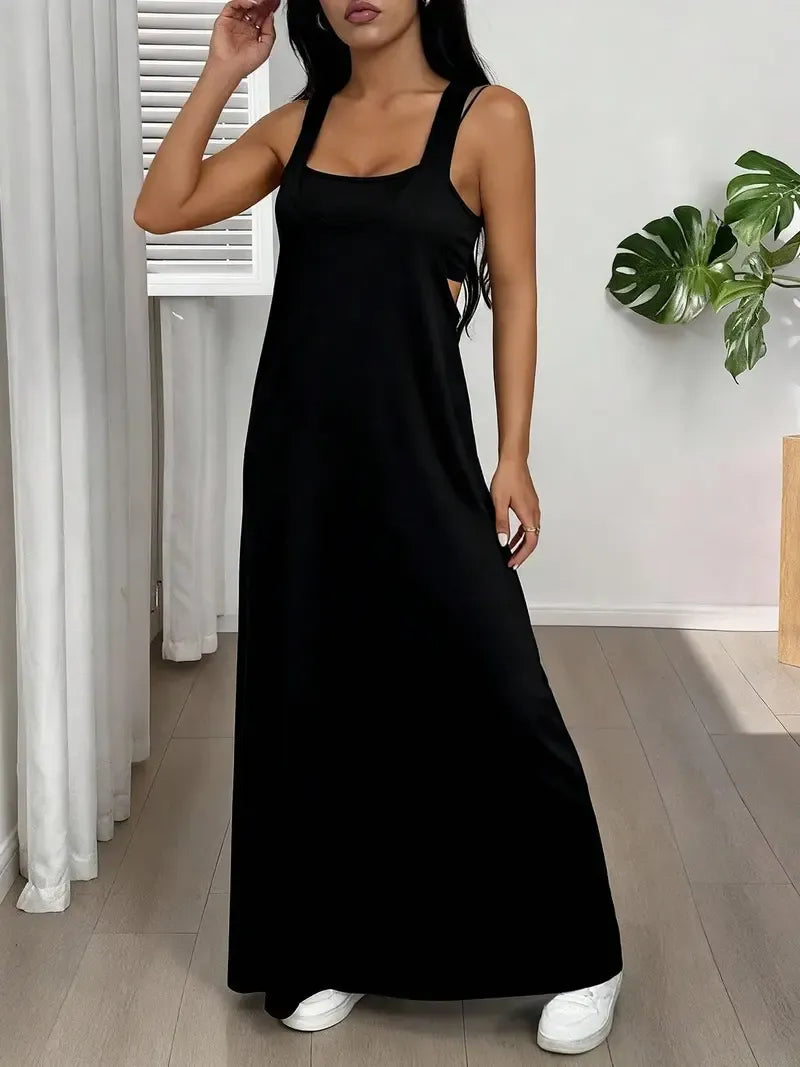 Heather Tank Top & Cutout Maxi Dress Set