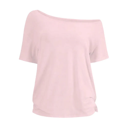 Women's Solid-Color Versatile Short-Sleeve Top