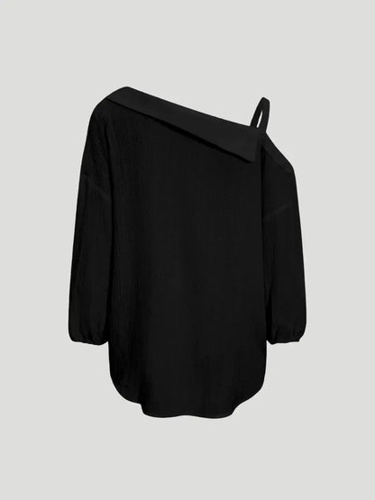 Women's Asymmetric Neckline Cold Shoulder Blouse