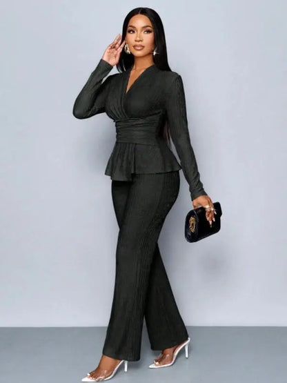 Women's Asymmetrical Hem Two-Piece Outfits