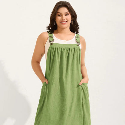 Cotton Pinafore Overall Dress