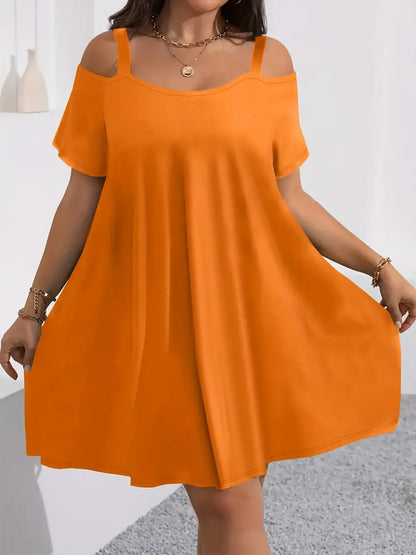 Plus Size Women's Casual Midi Dress