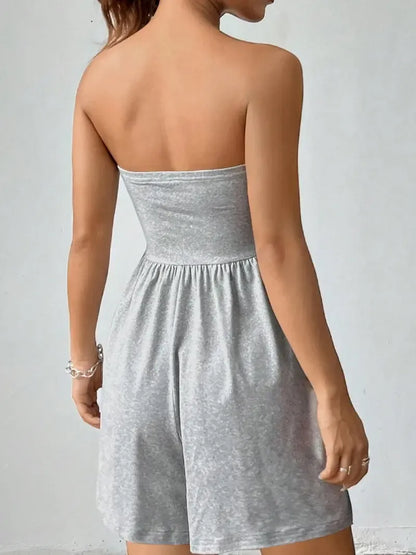 Women's Solid Color Fitted Romper