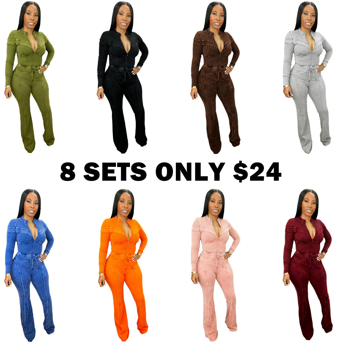 Out Of Line Mineral Wash Pant Set