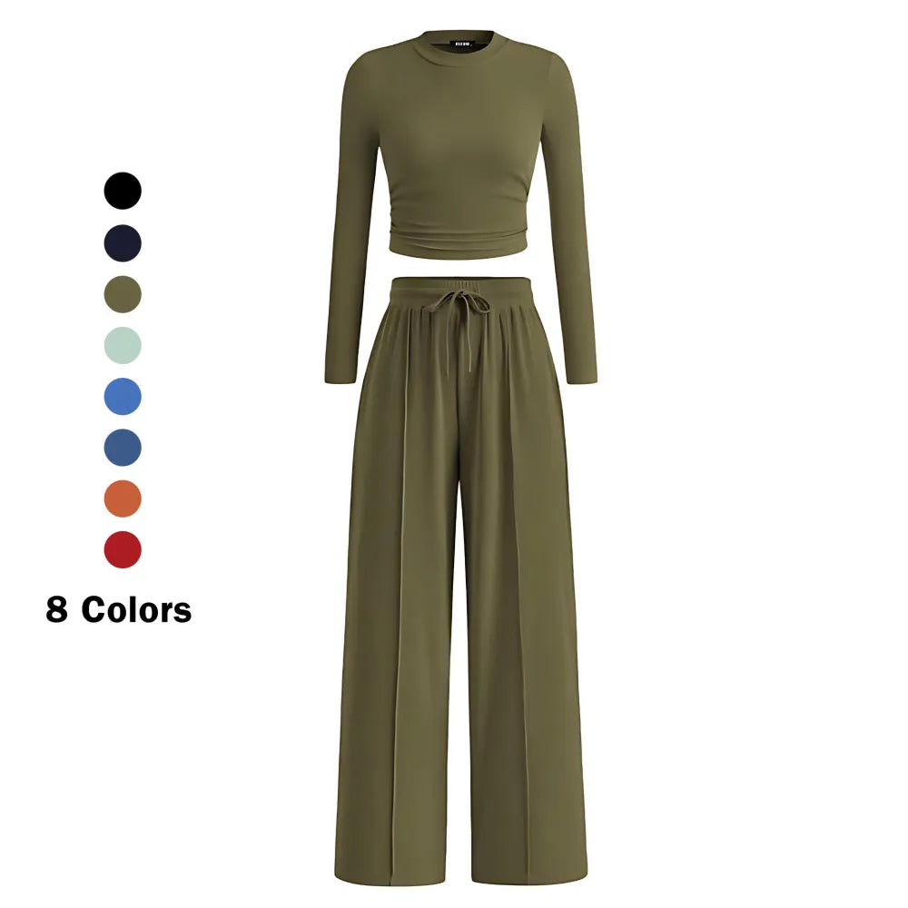 2-Piece Ribbed Knit Lounge Set