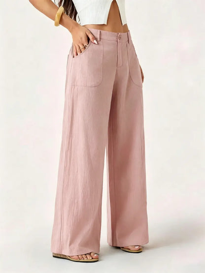 Women's Classical Linen Palazzo Pants