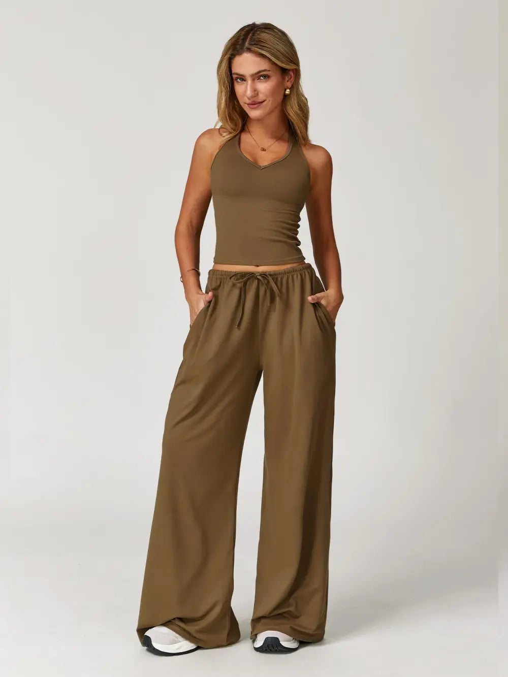 Womens Quick Dry Sport Tank Pants Set