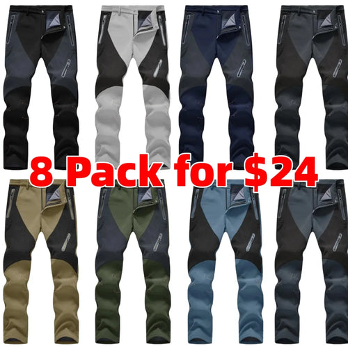 Men's Waterproof Pants Insulated Cold weather Hiking Winter Snow Ski Softshell Outdoor Pants