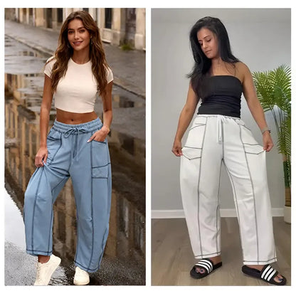 Wide Leg Drawstring Sweatpants