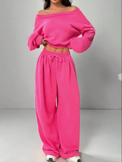 Women's Casual Solid Color Hoodie Set