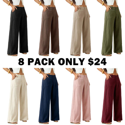 Women's Classical Linen Palazzo Pants
