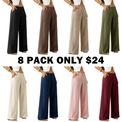 Women's Classical Linen Palazzo Pants