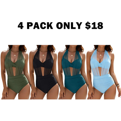 Women‘s Bikini High Waisted Sets Tummy Control Swimsuits