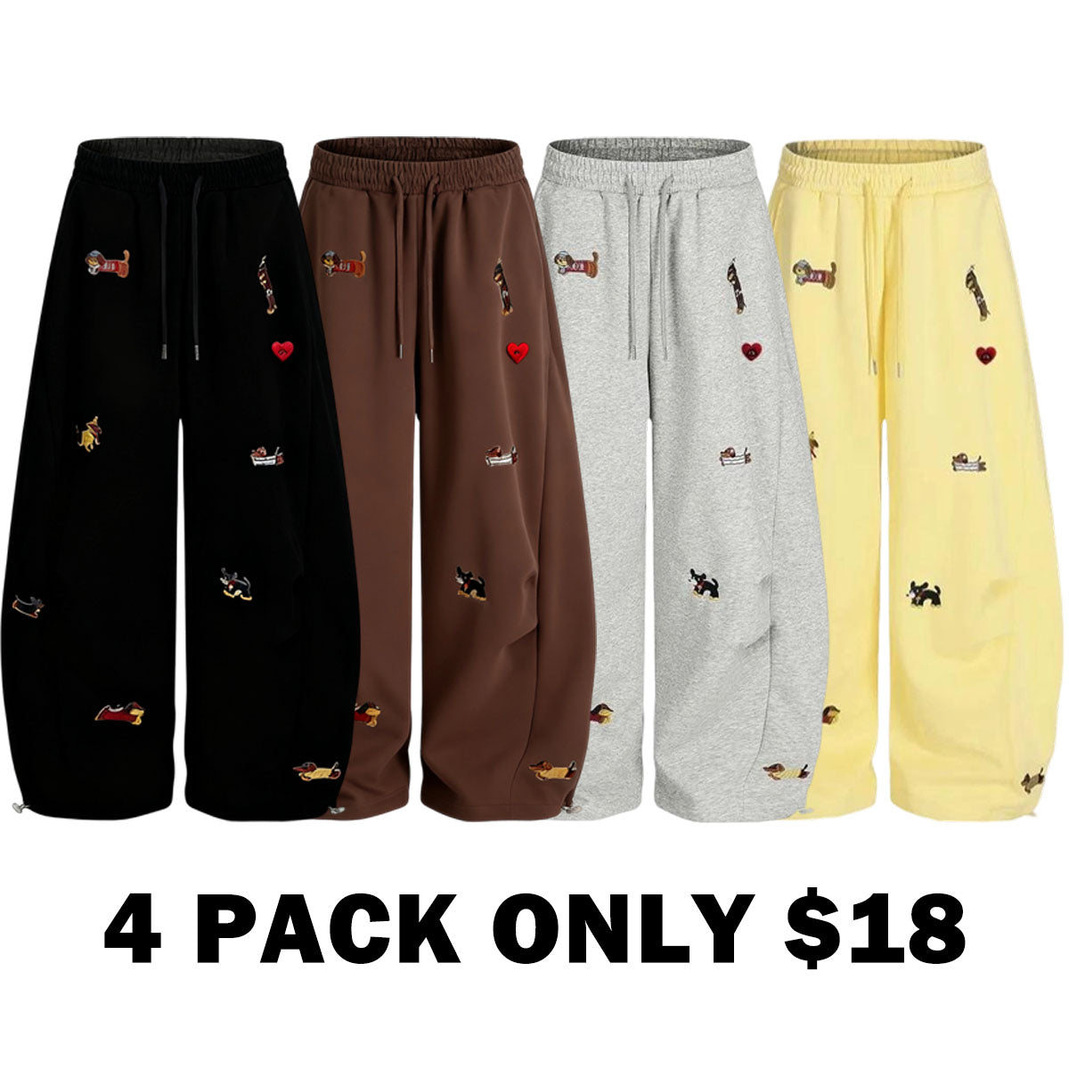 Puppy Loose Fit Tube Sweatpants