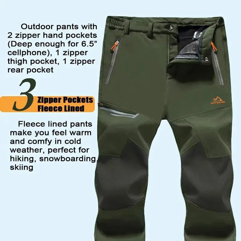 Men's Winter Fleece Lined Ski Snow Pants